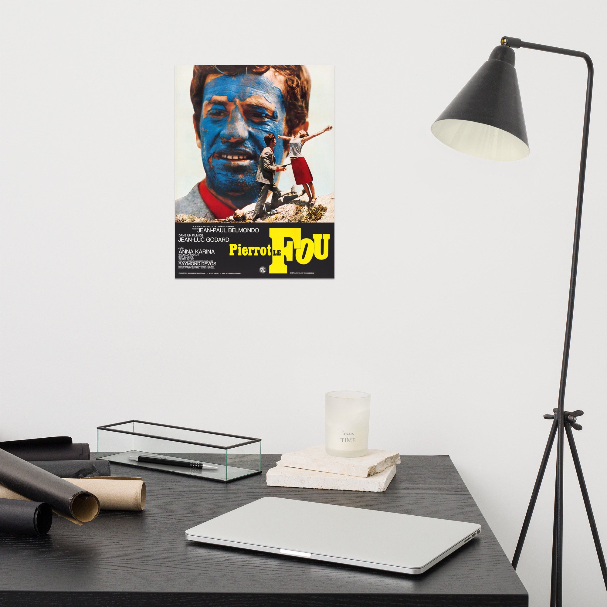 気狂いピエロ (1965) - ヴィンテージ フランス映画ポスター (30 x 40