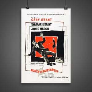 North By Northwest (1959) - Vintage Movie Poster