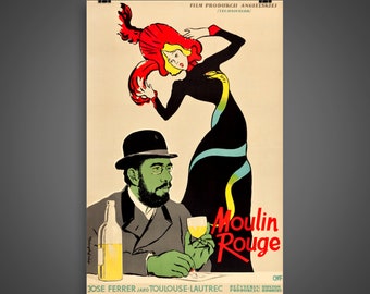 Moulin Rouge (1957) - Affiche de film vintage (30x40cm)