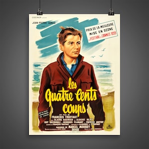 The 400 Blows (1959) - Vintage French Movie Poster (30x40cm)