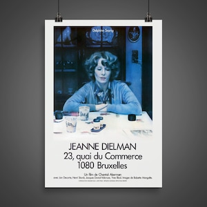Jeanne Dielman 23 quai du Commerce 1080 Bruxelles (1975) - Póster de película francesa vintage