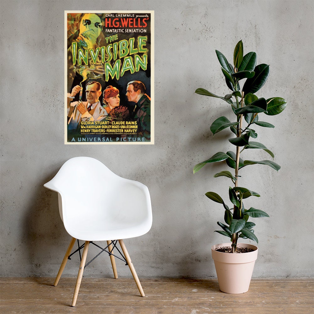 透明人間（1933年） - ヴィンテージ映画ポスター（61 x 91 cm） - Etsy