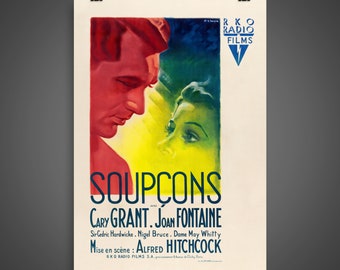 Il sospetto (1941) - Manifesto di un film francese d'epoca