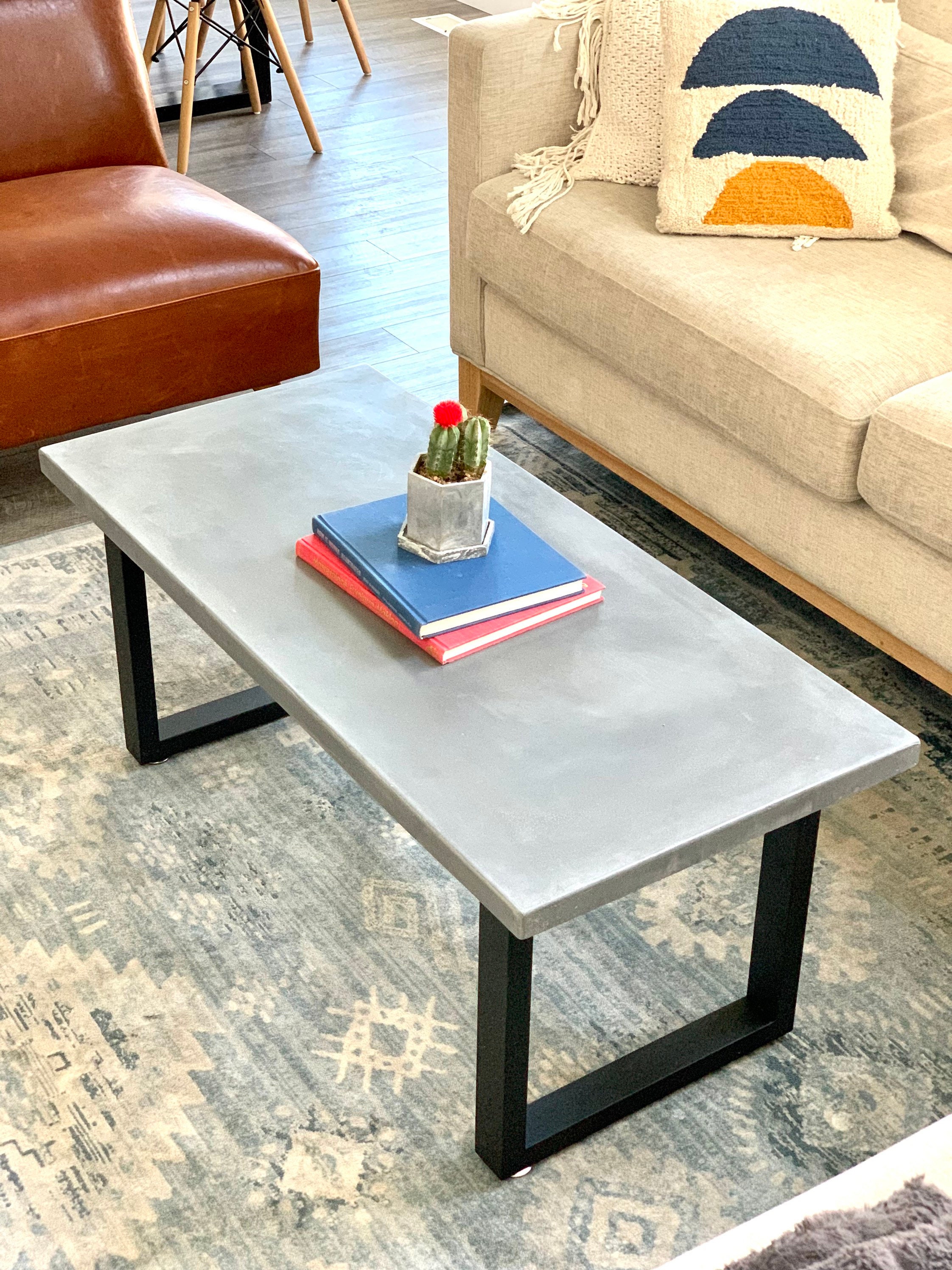 CONCRETE COFFEE TABLE Coffee Table Small Coffee Table Industrial