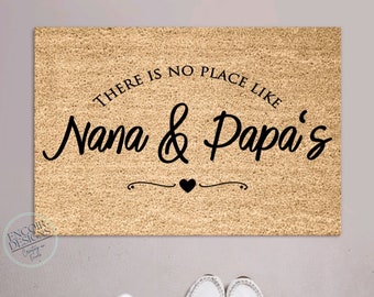 Welcome to Nana and Papa House | Custom Welcome Mat | Cheerful Gift | Personalized Doormat | Housewarming Gift | Grandma and Grandpa Gift