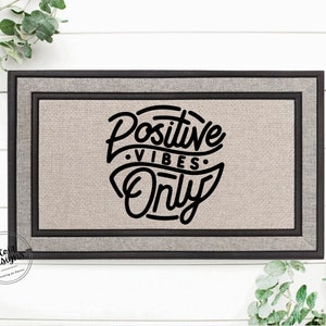 Good Vibes Only Personalize Welcome Mat | Funny Doormat | Personalize Doormat | Housewarming Gift | Funny Gift | New Home | Closing Gift