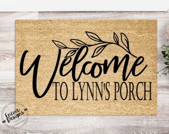 Welcome To Our Porch | Sustainable Eco-Friendly Biodegradable Doormat | Housewarming Gift | New Homeowner Gift  | Seasonal Summer Doormat