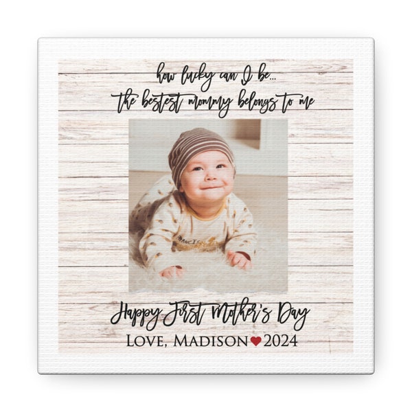 Mothers Day Gift For Mom Best Mom First Mother's Day Gift Mom Frame New Mom Gift I'm As Lucky As Can Be, 1st Mothers Day 2024 Frame Gift