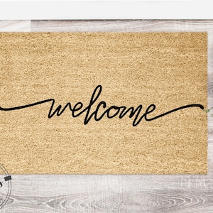 Hello and Welcome Mat | Funny Doormat | Welcome Mat | Housewarming Gift | Funny Gift | New Home | Closing Gift