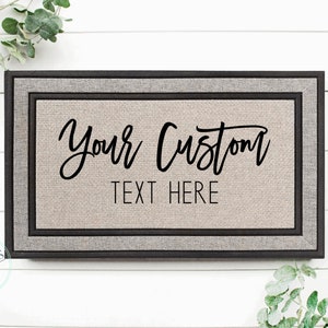 Housewarming Gift / Family Name Doormat / Personalized Doormat / Closing Gift / Custom Family Welcome Mat / Wedding Gift / Personalized Gift