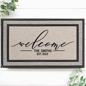 Housewarming Gift / Family Name Gift / Personalized Doormat / Closing Gift / Custom Family Welcome Mat / Wedding Gift / Personalized Gift