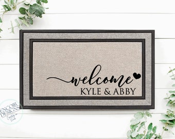 Housewarming Gift / Family Name Gift / Personalized Doormat / Closing Gift / Custom Family Welcome Mat / Wedding Gift / Personalized Gift