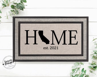 Pick Your State Housewarming Gift | Wedding Gift | Custom Doormat | Personalized Doormat | Closing Gift | Welcome Doormat | Front Door Mat |