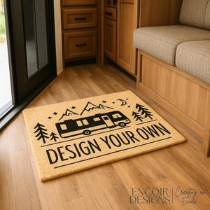 Pick Your Own RV CAMPER | Welcome to Nana and Papas Doormat | Your Custom Text | Welcome Mat | Housewarming Gift | Funny Gift | Closing Gift