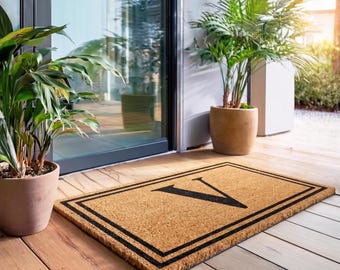 Simple Monogram Door Mat | Wedding Gift | Custom Doormat | Family Monogram Personalized Doormat | Closing Gift | Welcome Mat | Front Door