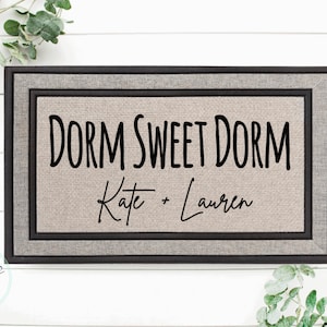 Dorm Sweet Dorm Doormat | Housewarming Gift |  Student Name Doormat | Personalized Doormat | Funny Custom Welcome Mat |  Personalized Gift