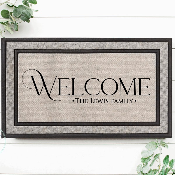 Housewarming Gift / Family Name Doormat / Personalized Doormat / Closing Gift / Custom Family Welcome Mat / Wedding Gift / Personalized Gift