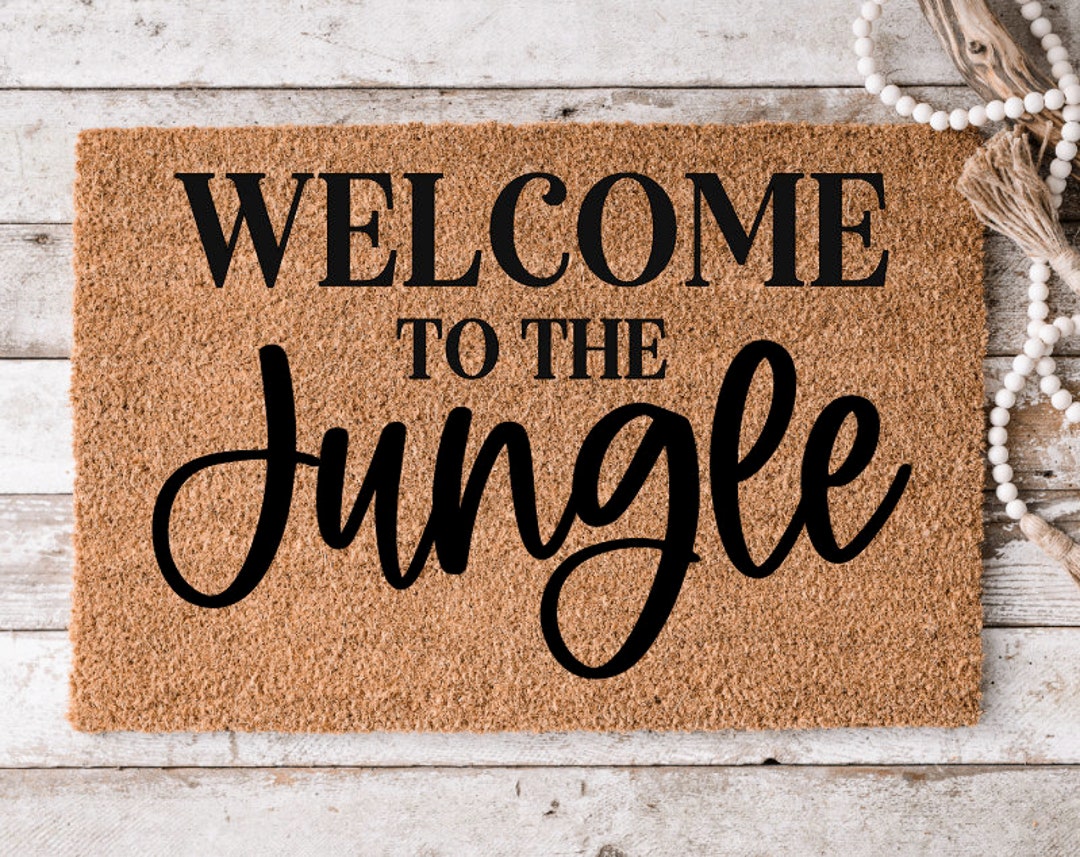 to the Jungle Doormat Wedding Gift Custom Doormat Personalized