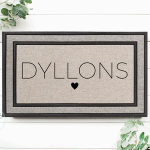 Housewarming Gift / Family Name Doormat / Personalized Doormat / Closing Gift / Custom Family Welcome Mat / Wedding Gift / Personalized Gift