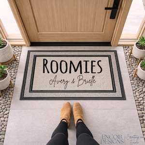 Personalized Dorm Room Doormat | Custom Student Welcome Mat | Dorm Sweet Dorm Mat image 1