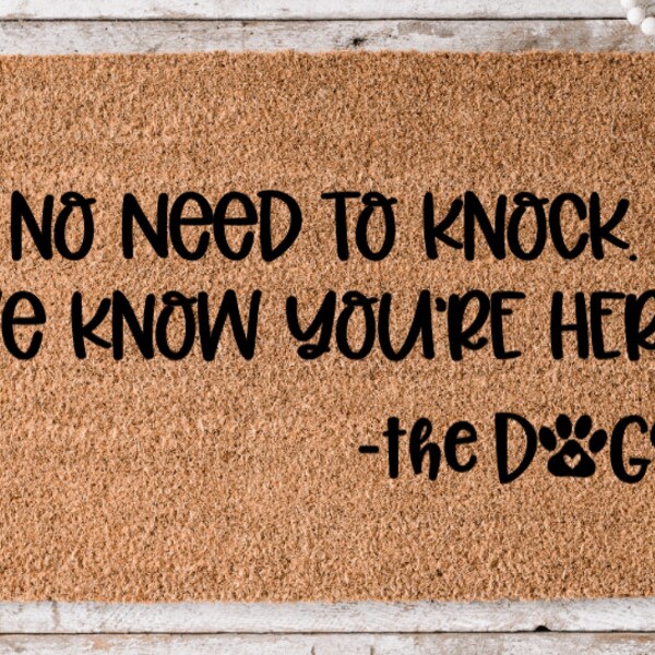 No Need to Knock Doormat Etsy