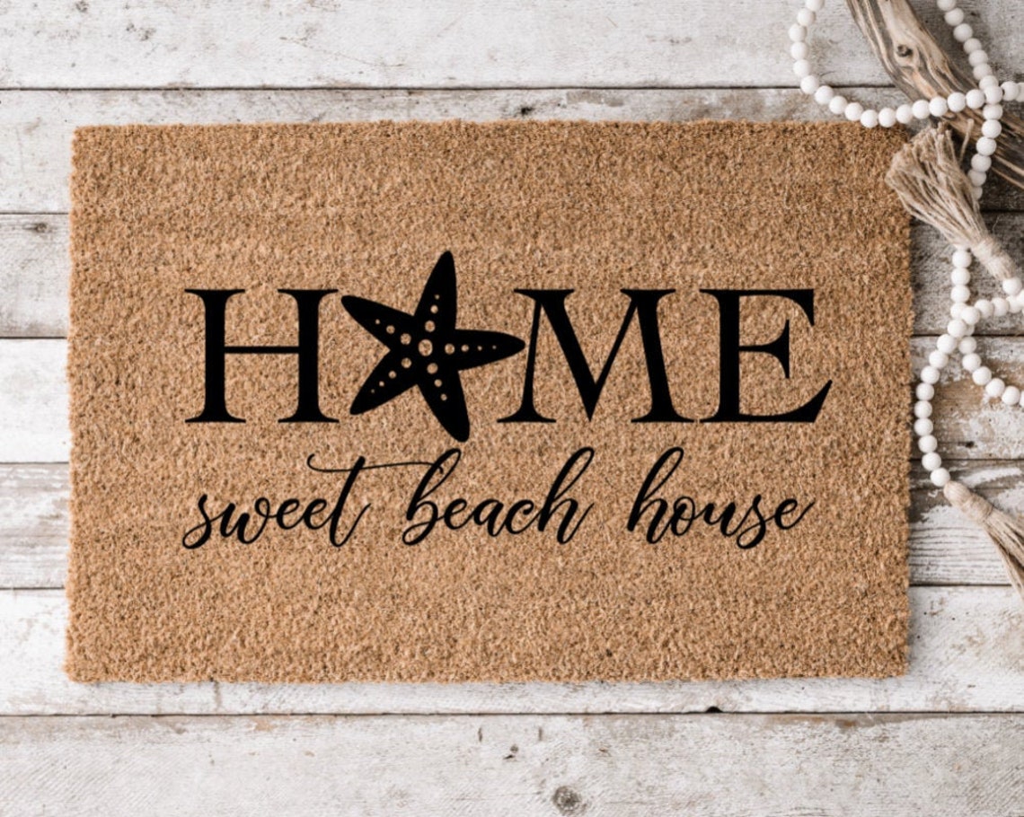 Beach Theme Mat Personalized Doormat Custom Etsy
