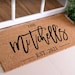 Housewarming Gift / Family Name Doormat / Personalized Doormat / Closing Gift / Custom Family Welcome Mat / Wedding Gift / Personalized Gift 
