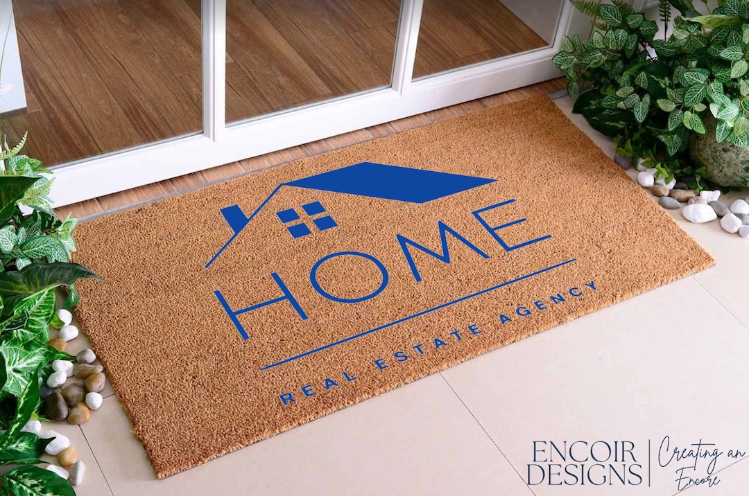 Custom Business Logo Door Mat - Your Text Here - Personalized Doormat ...