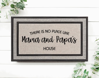 Welcome to Nana and Papa House | Custom Welcome Mat | Cheerful Gift | Personalized Doormat | Housewarming Gift | Grandma and Grandpa Gift|