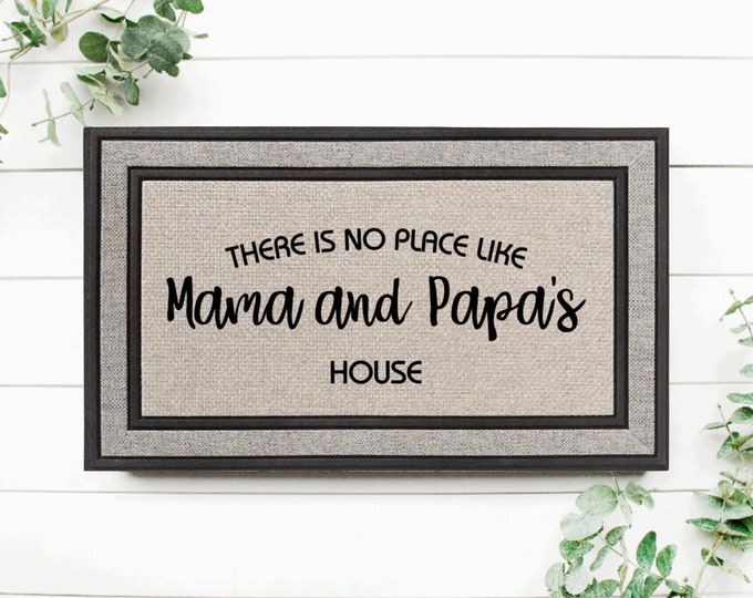 Welcome to Nana and Papa House | Custom Welcome Mat | Cheerful Gift | Personalized Doormat | Housewarming Gift | Grandma and Grandpa Gift|