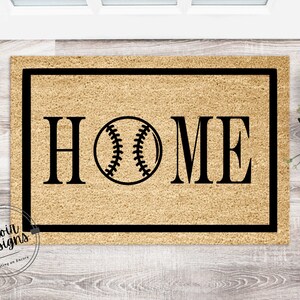 Baseball Sports Welcome Mat | Funny Doormat | Welcome Mat | Housewarming Gift | Funny Gift | New Home | Closing Gift