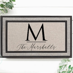 Housewarming Gift / Family Name Doormat / Personalized Doormat / Closing Gift / Custom Family Welcome Mat / Wedding Gift / Personalized Gift