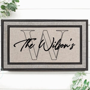 Housewarming Gift / Family Name Doormat / Personalized Doormat / Closing Gift / Custom Family Welcome Mat / Wedding Gift / Personalized Gift