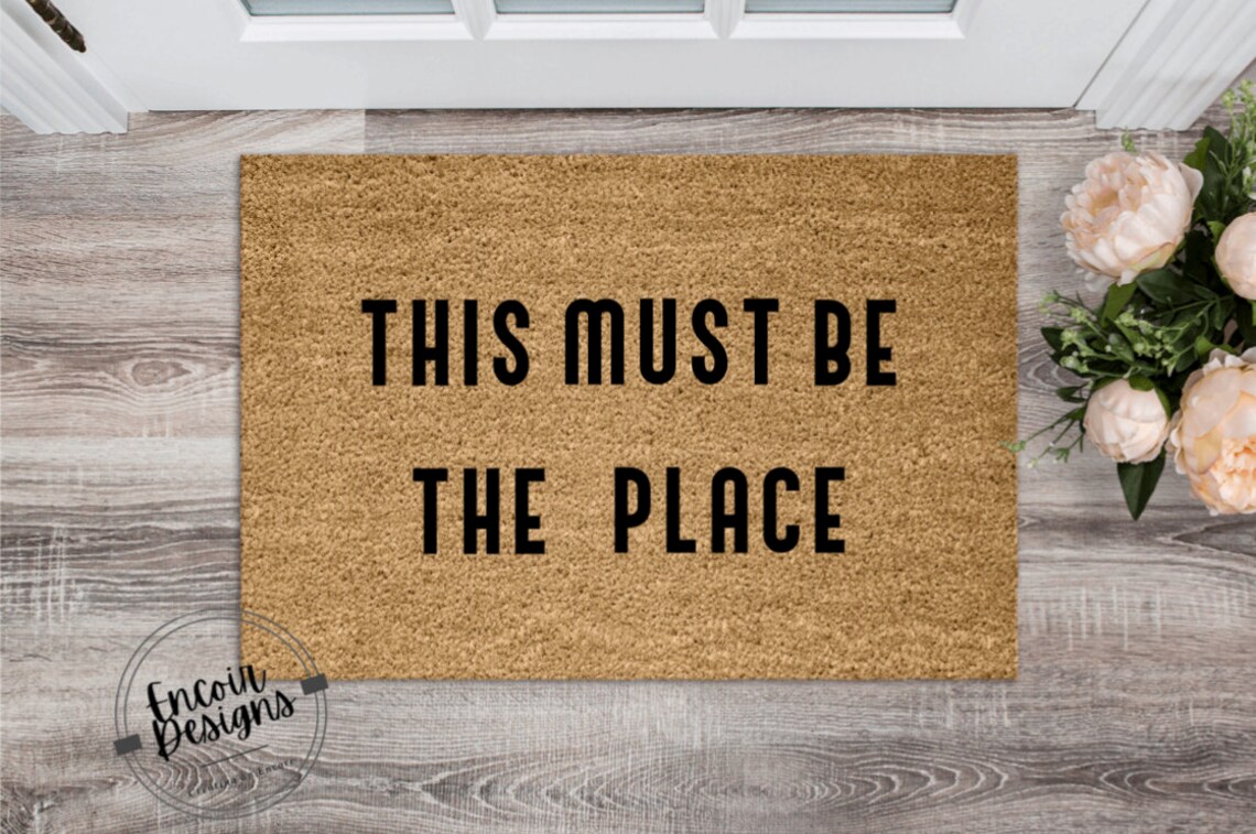 This Must Be The Place Funny Doormat Welcome Mat | Etsy This Must Be The Place Welcome Mat