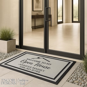 Open House Doormat2, Realtor Doormat, Real Estate Agent Gift, Real Estate Listing Marketing, House For Sale Doormat, Real Estate Broker Gift