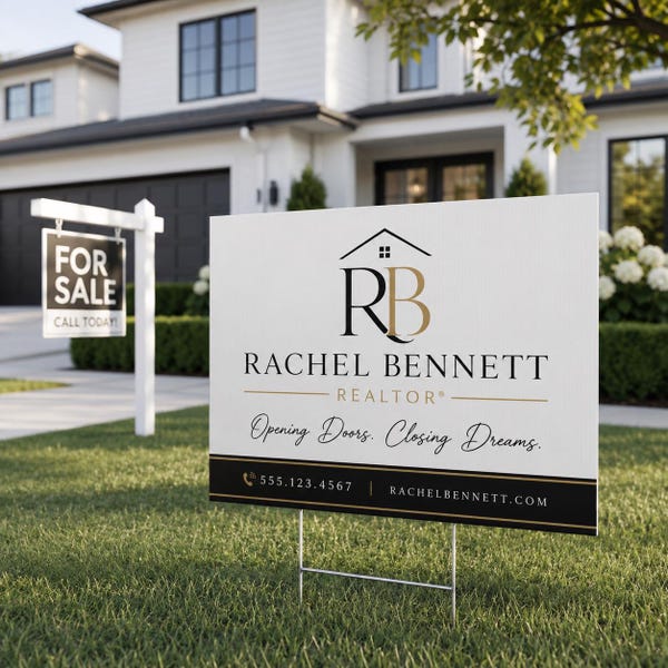 Custom Yard Sign, Personalized Business, Realtor, Political Campaign, Event Decor