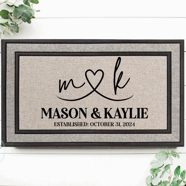 Housewarming Gift / Family Name Doormat / Personalized Doormat / Closing Gift / Custom Family Welcome Mat / Wedding Gift / Personalized Gift