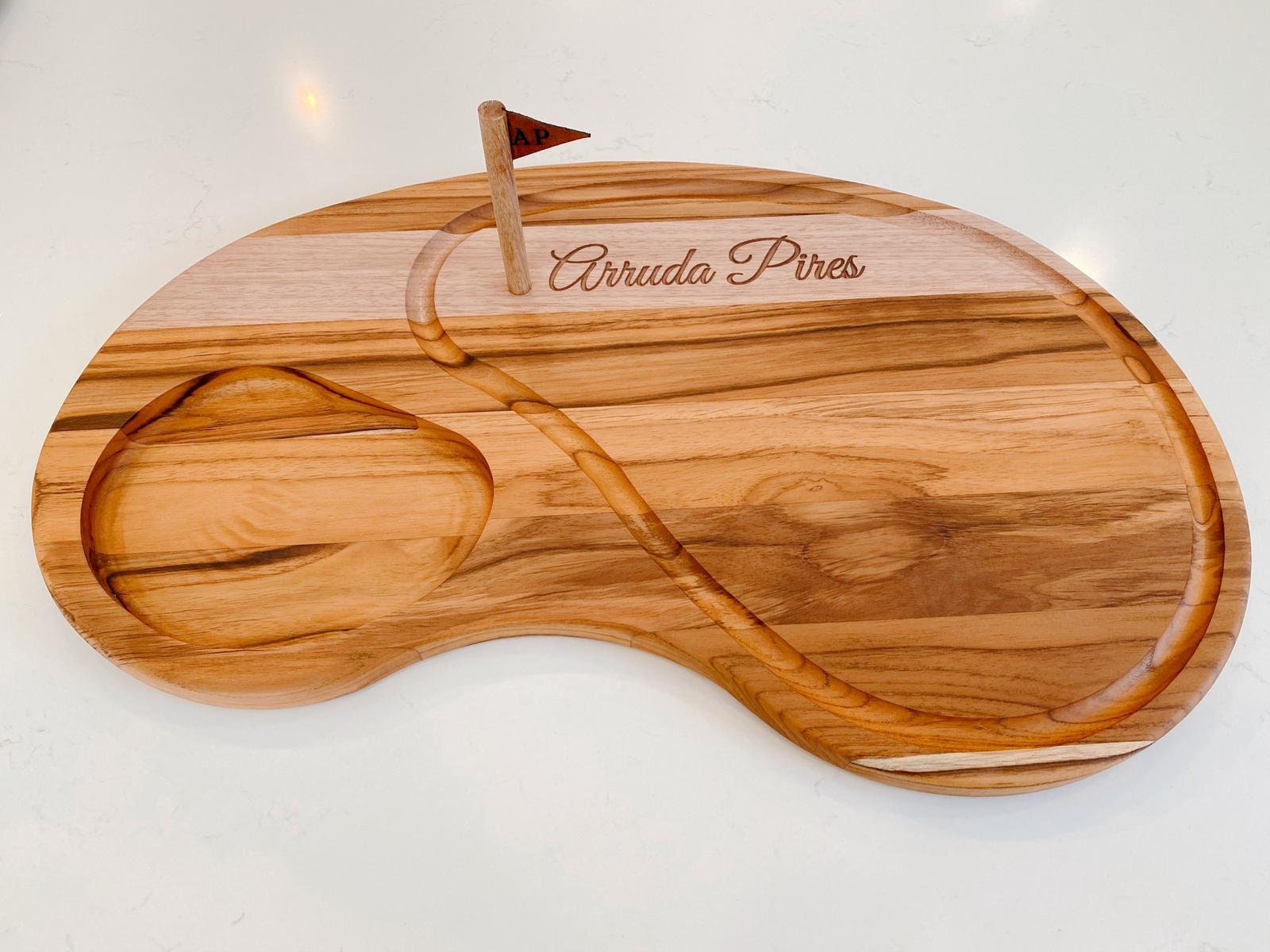 Golf Lovers Serving Board, Wood Cutting Board, Charcuterie Board