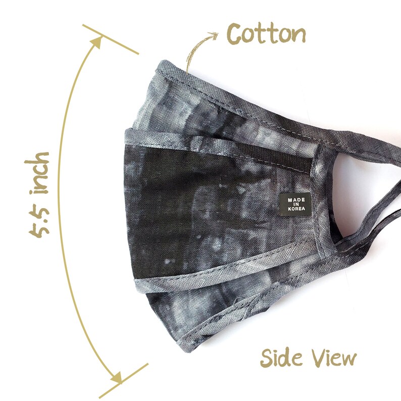 Tie Dye Fabric Mask/ Threelayered Face Mask/ Cotton Face Etsy