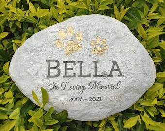 Personalized Pet Memorial Stone,Pet Grave Stone,Pet Memorial,Memorial Stone,Cat/Dog Memorial Stone,Memorial Pet Cat/Dog Stone Gift