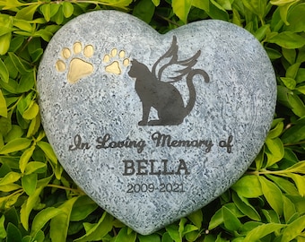 Personalized Pet Memorial Stones,Pet Grave Markers,Garden Stone,Cat Memorial Stone,Pet Loss Gifts
