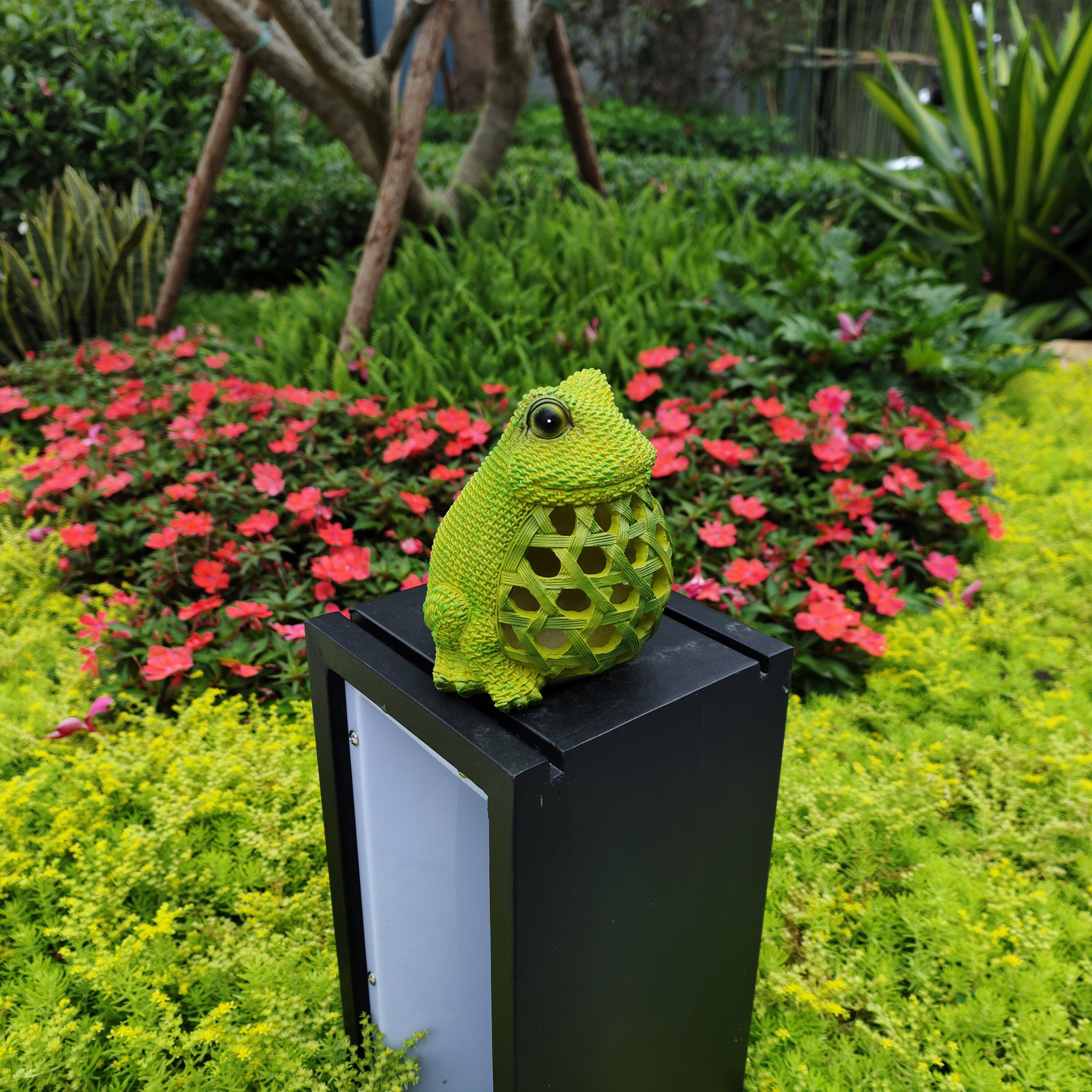 Frog Garden Decor with Solar Powered LED Outdoor Lawn Ornament Etsy