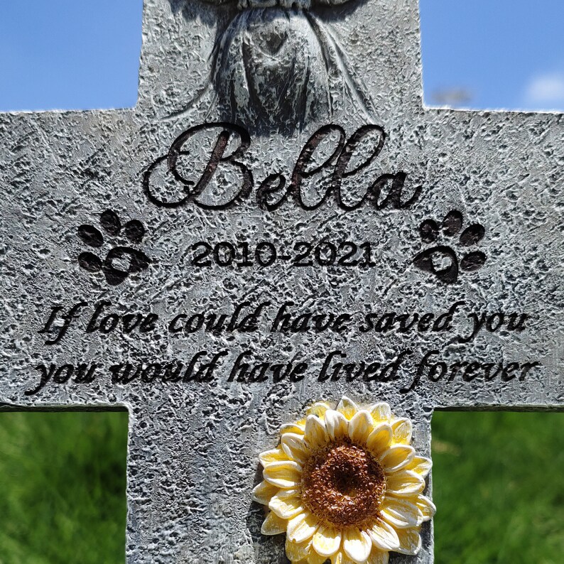 Personalized Pet Cross/grave Cross/memorial Cross/dog Memorial Etsy