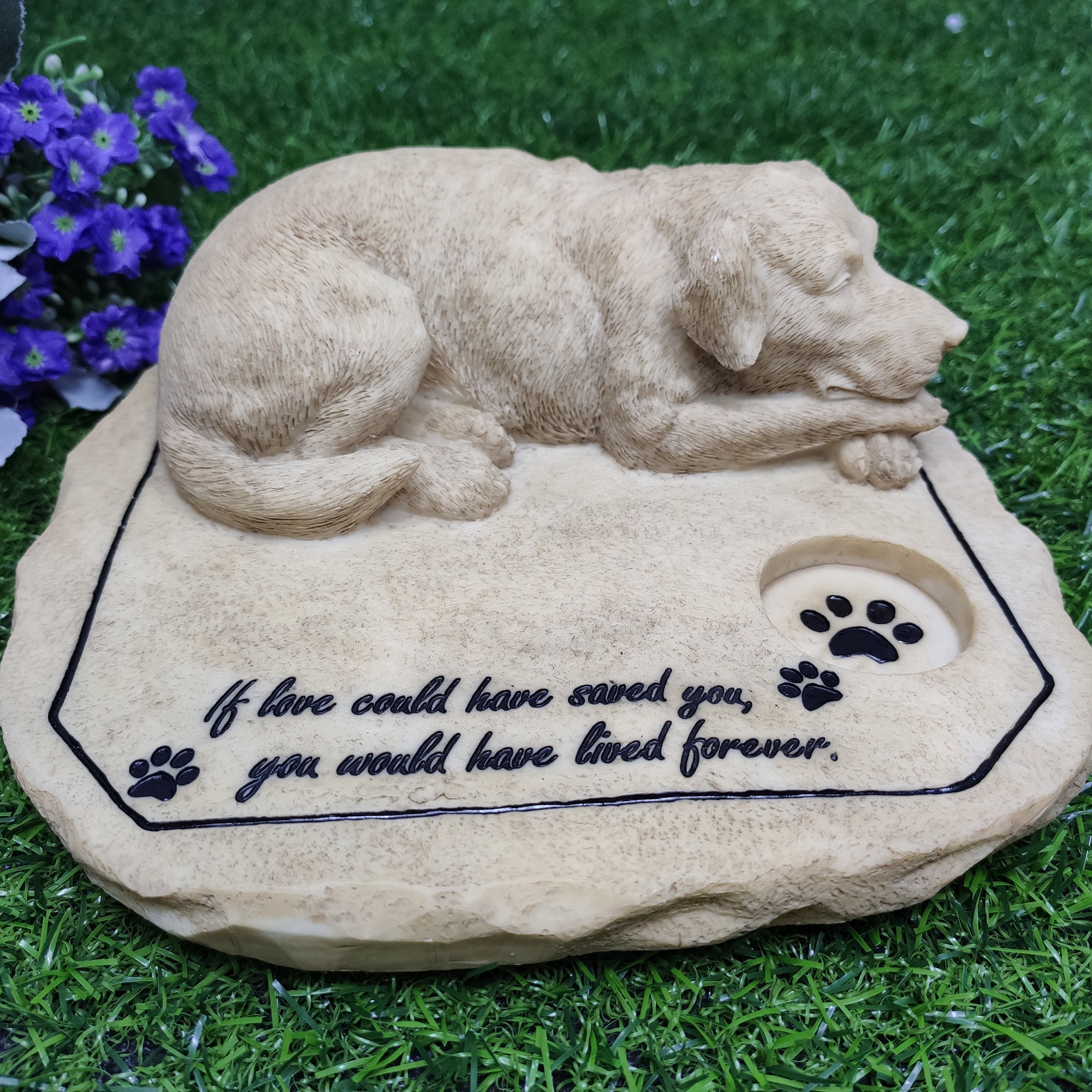 Personalized Pet Memorial Stones Sympathy Gifts with Sleeping Etsy