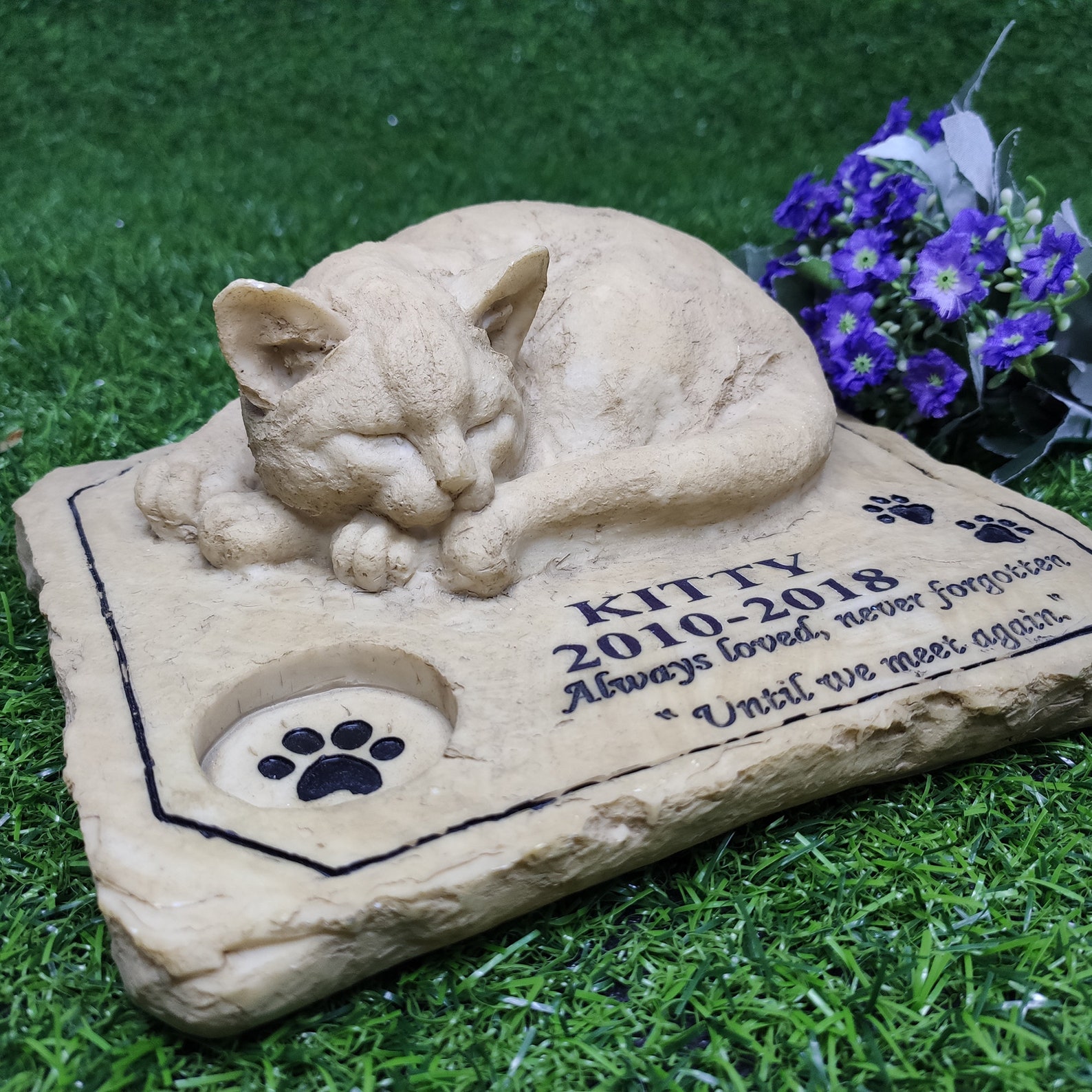 Personalized Pet Memorial Stones Sympathy Gifts with Sleeping Etsy