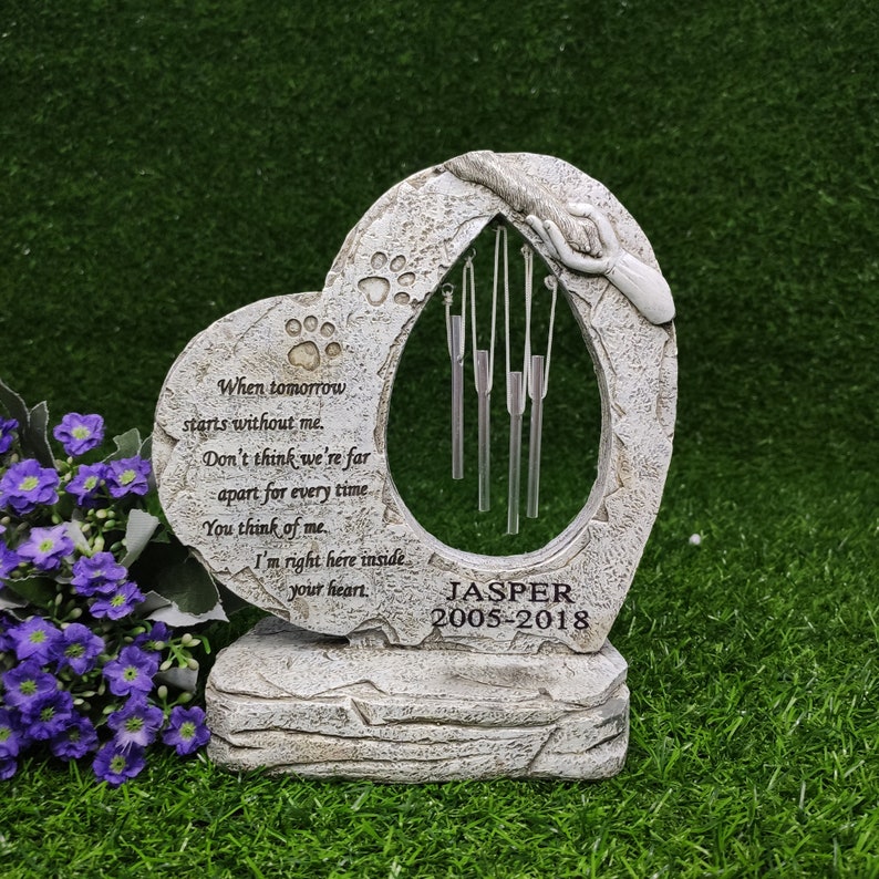 Personalized Wind Chime Gravestone Pet Memorial Stone ...