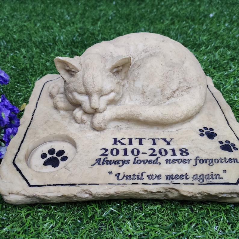 Personalized Pet Memorial Stones Sympathy Gifts With Sleeping Etsy Canada