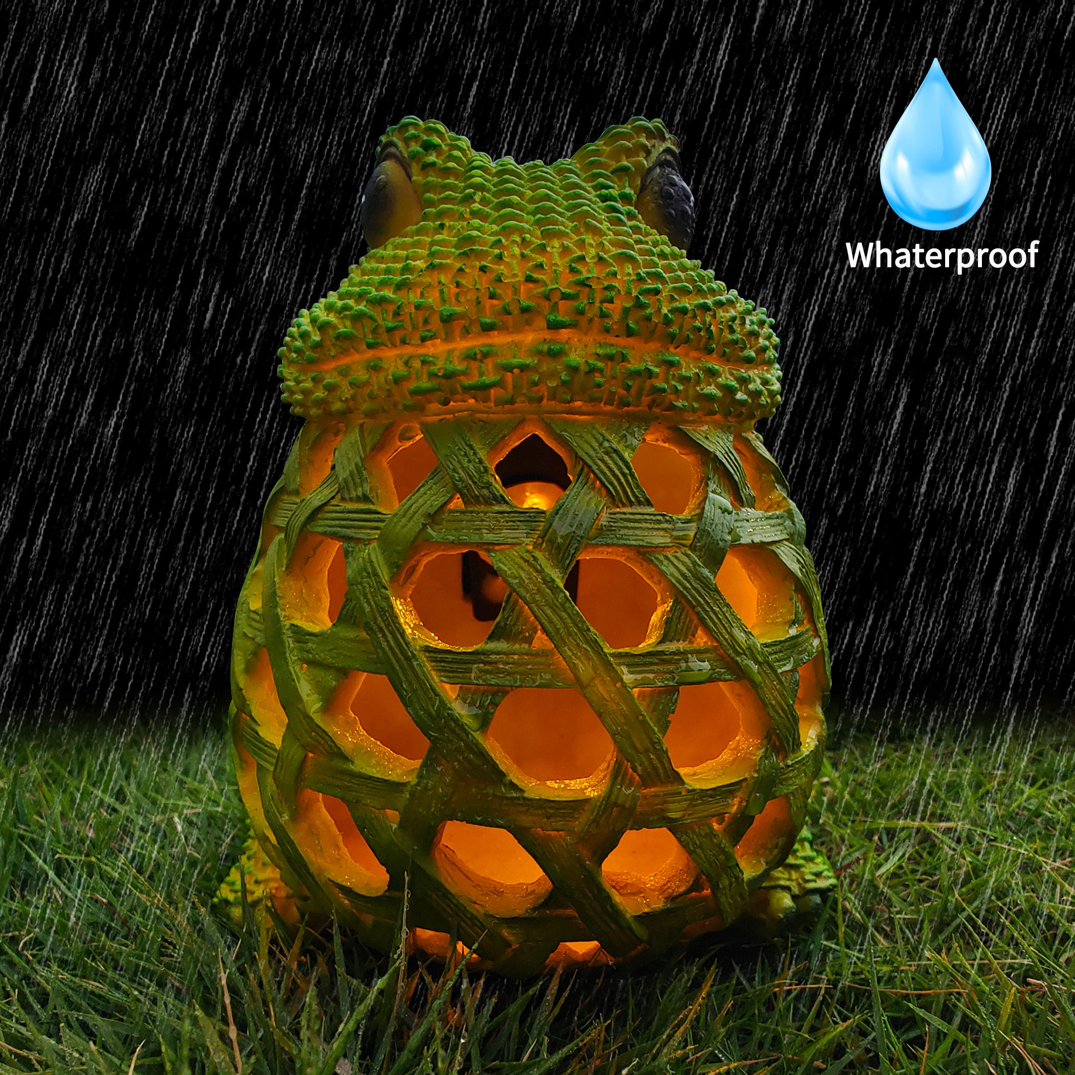 Frog Garden Decor with Solar Powered LED Outdoor Lawn Ornament Etsy