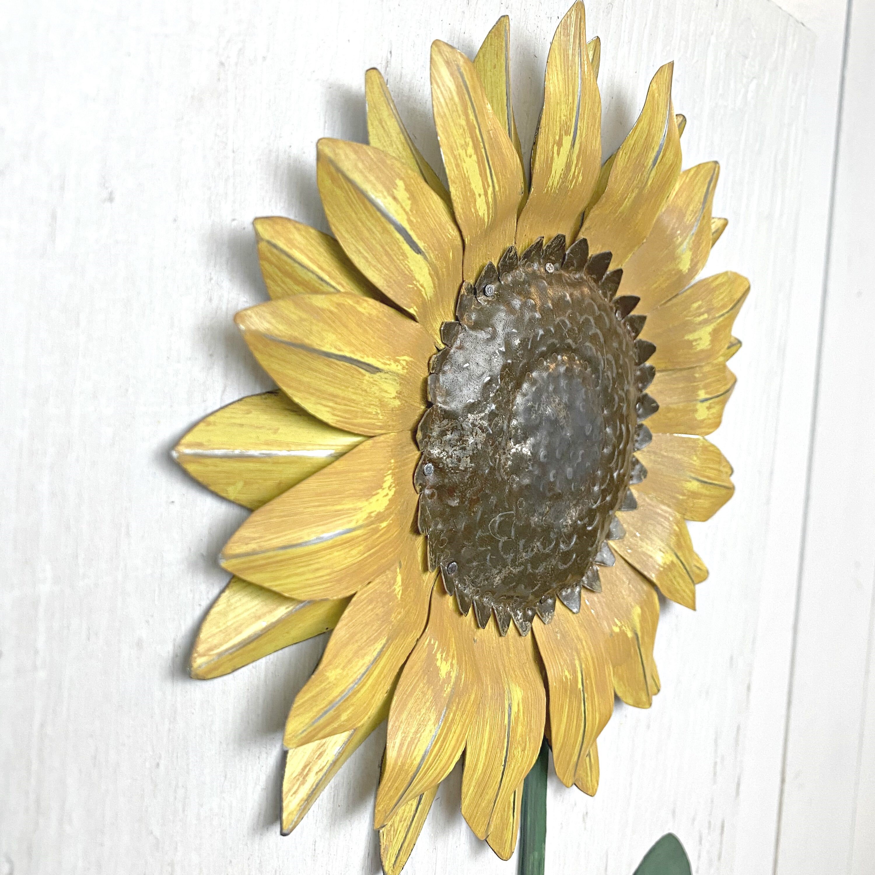 Sunflower Metal Wall Decor vintage Botanical Tin Art Etsy Ireland