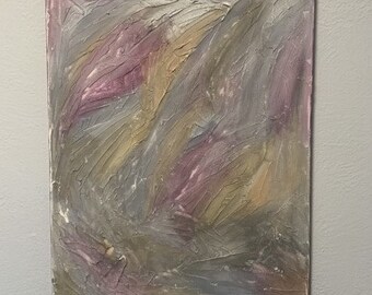 Abstract Purple Metallic Painting